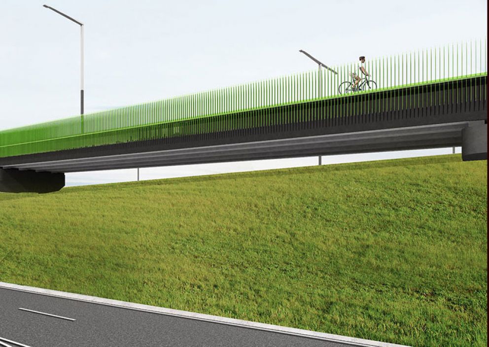 Artist impression of elevated section of upgraded Federation Trail