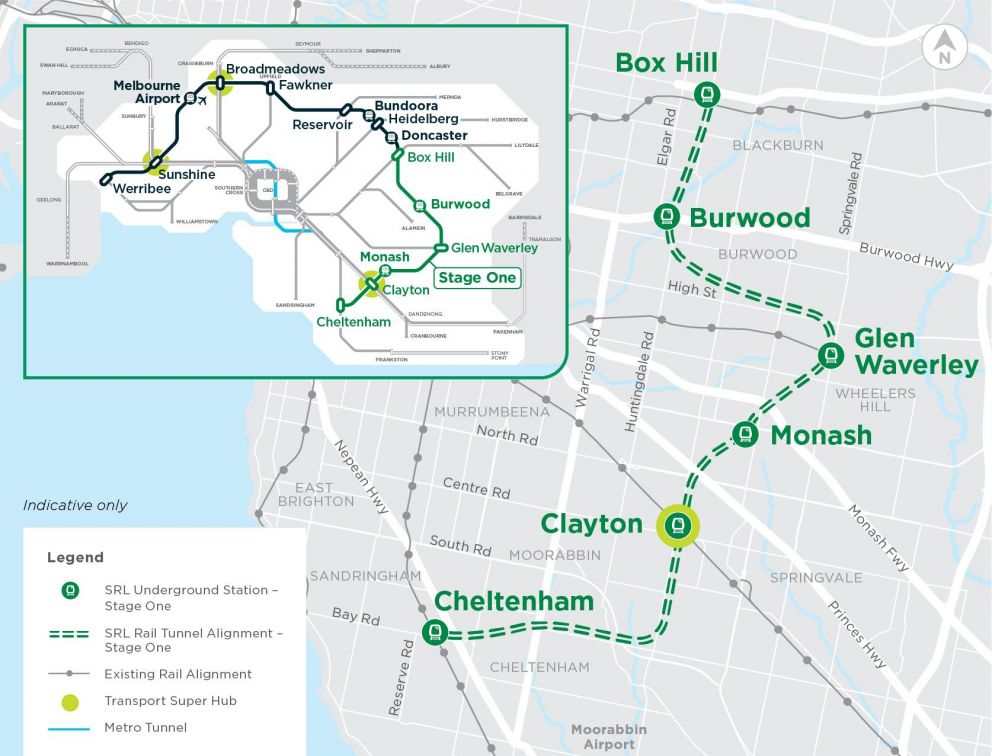 Suburban Rail Loop Stage 1 Map