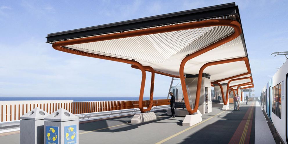 Carrum Station platform render