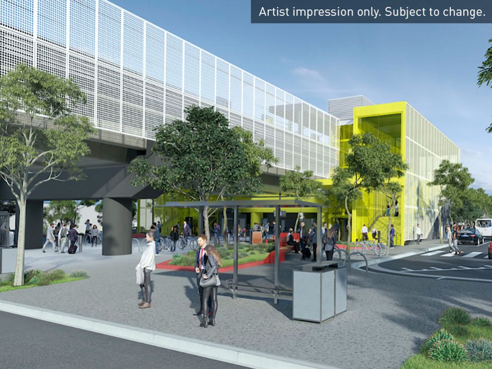 Hallam Station main entrance. Artist impression only. Subject to change.