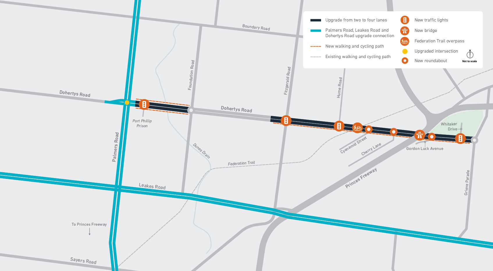 Dohertys Road project overview map 