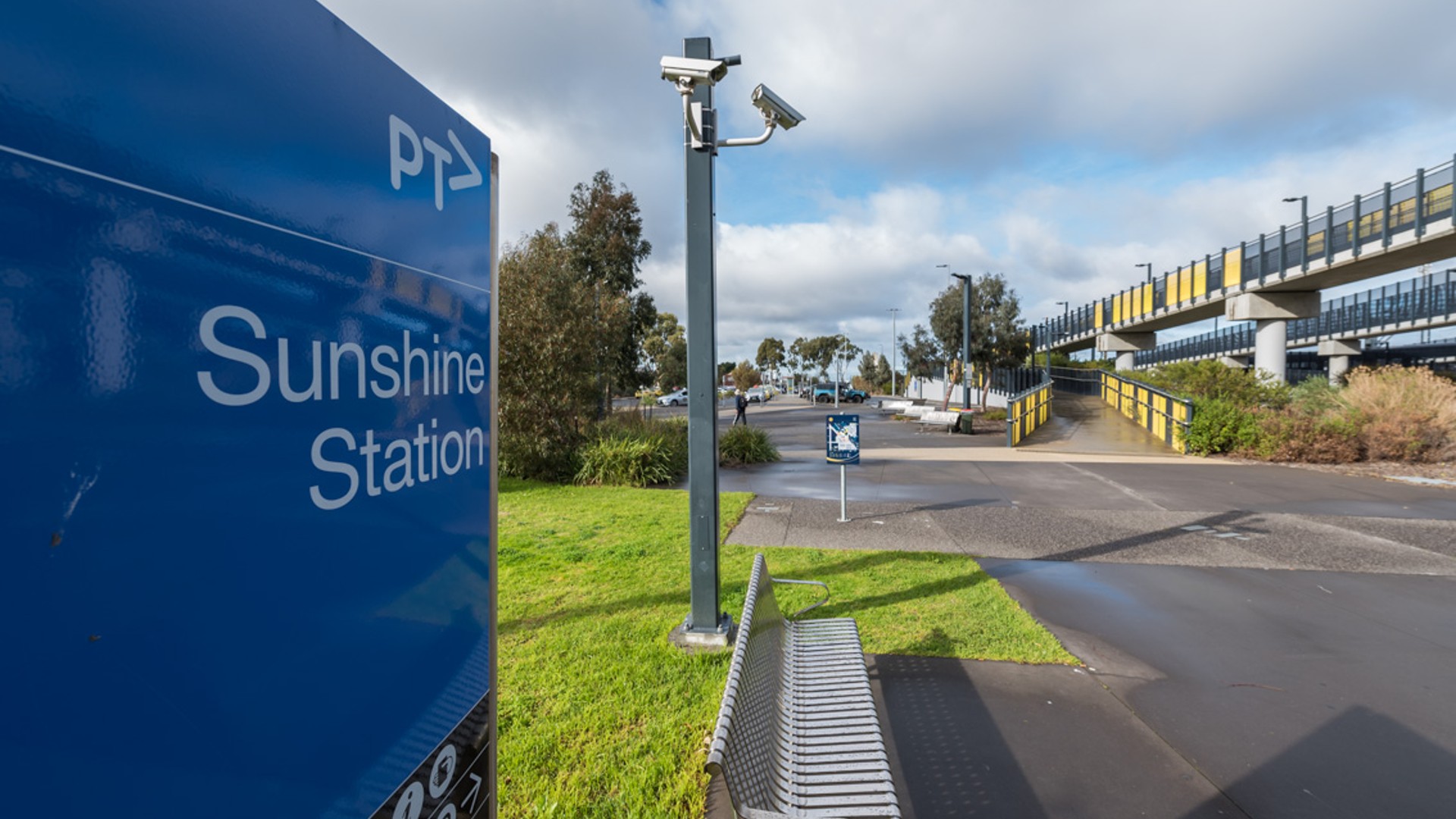 Sunshine Station entry sign
