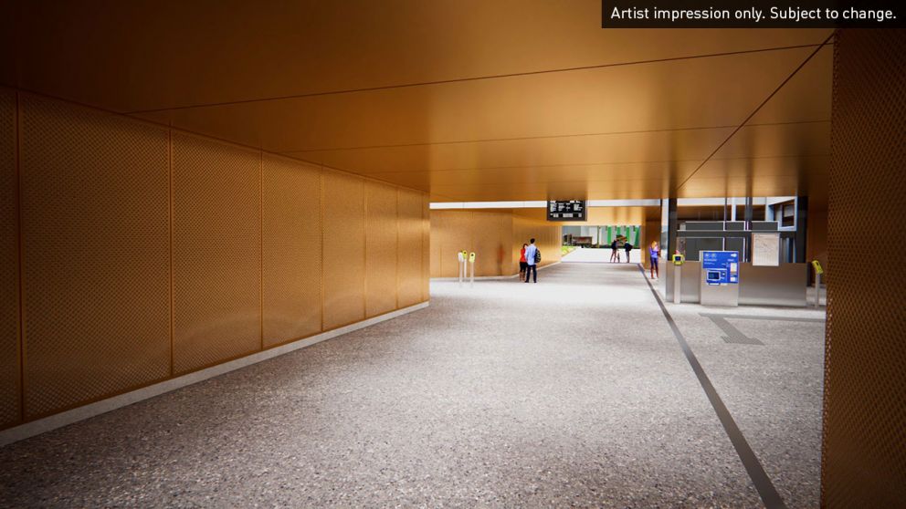East Pakenham Station underpass. Artist impression only. Subject to change.