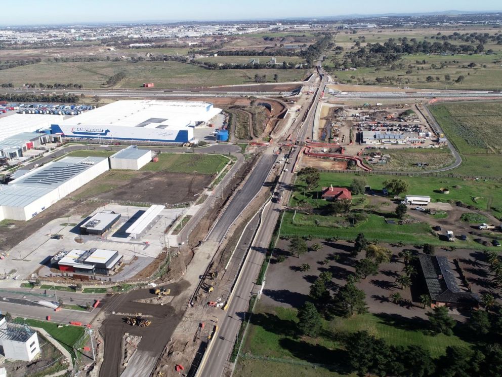 Progress on the new westbound lanes of O’Herns Road