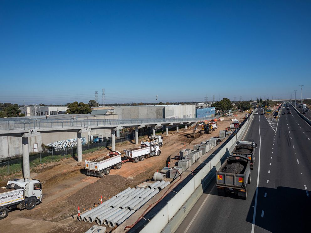 New ramps to the Blaxland Avenue overpass