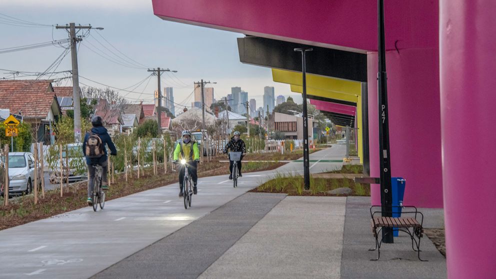 The new Bell to Moreland shared use path