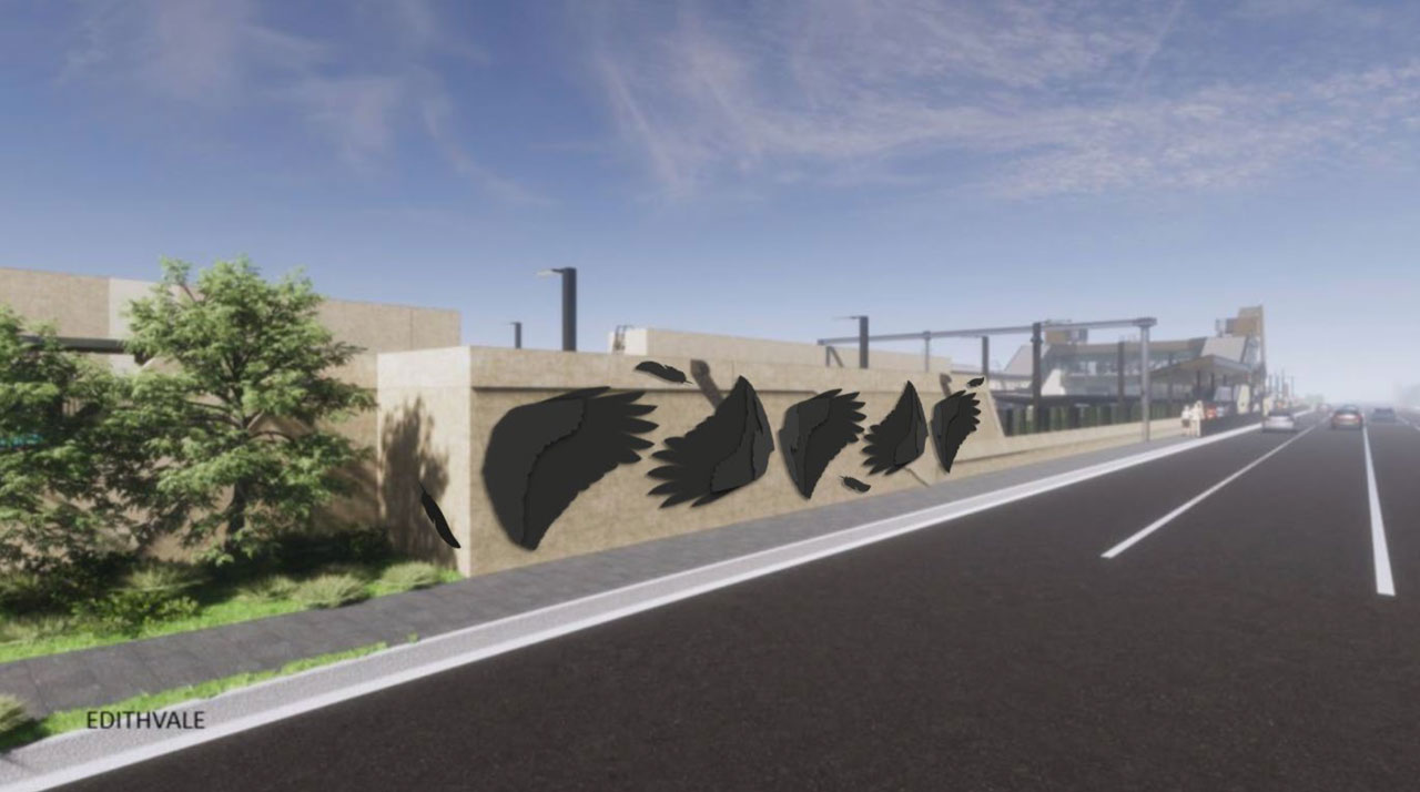 Edithvale Station artwork. Artist impression only.