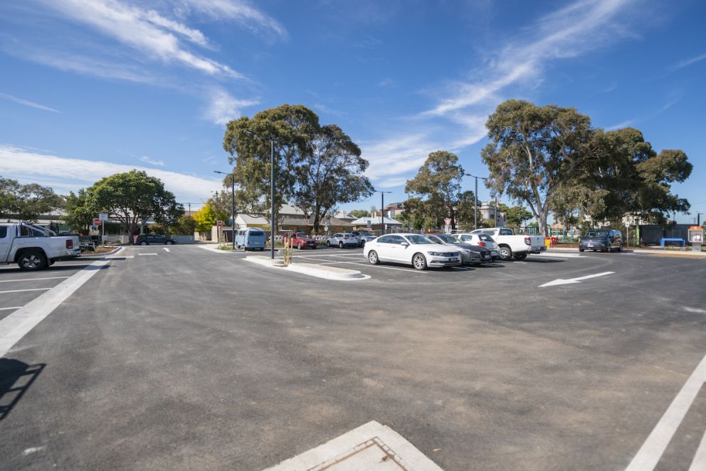 North Williamstown Station car park now has separate entry and exit points, after a new exit was added onto Power Street