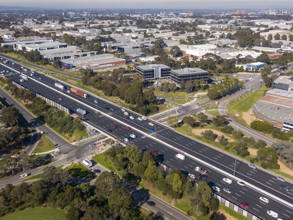 Monash Freeway facing easterly at Forster Road