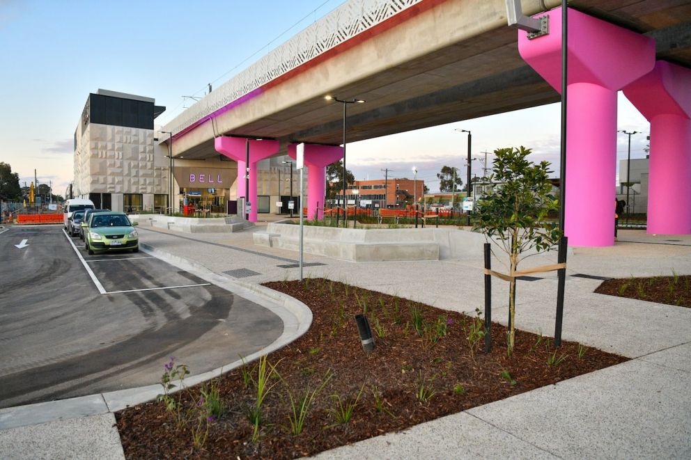 Bell station landscaping and carparking