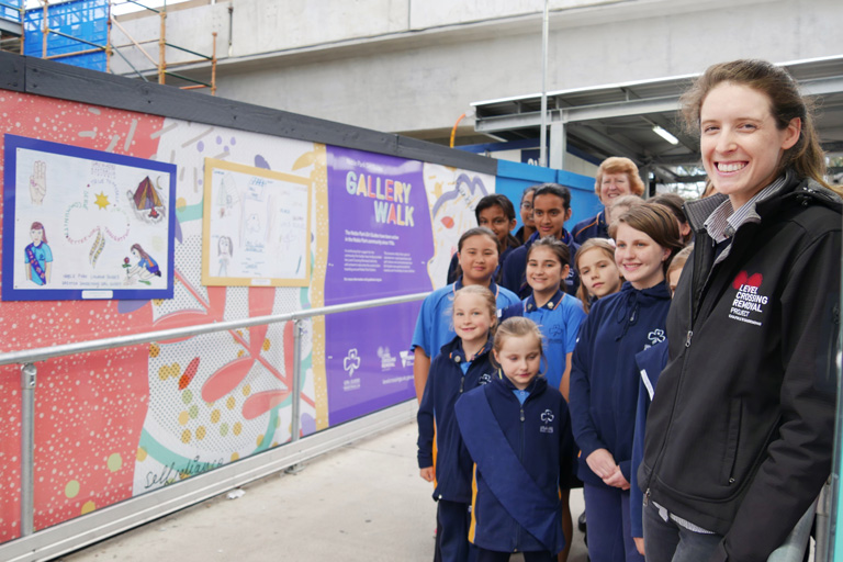 CTD worker with group of girl guides.