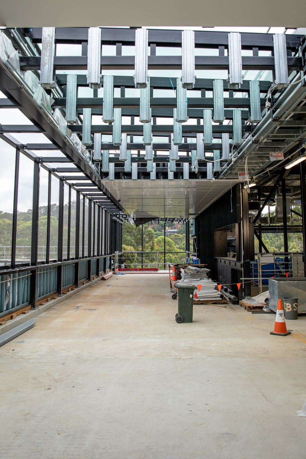 Interior of the new Greensborough Station taking shape