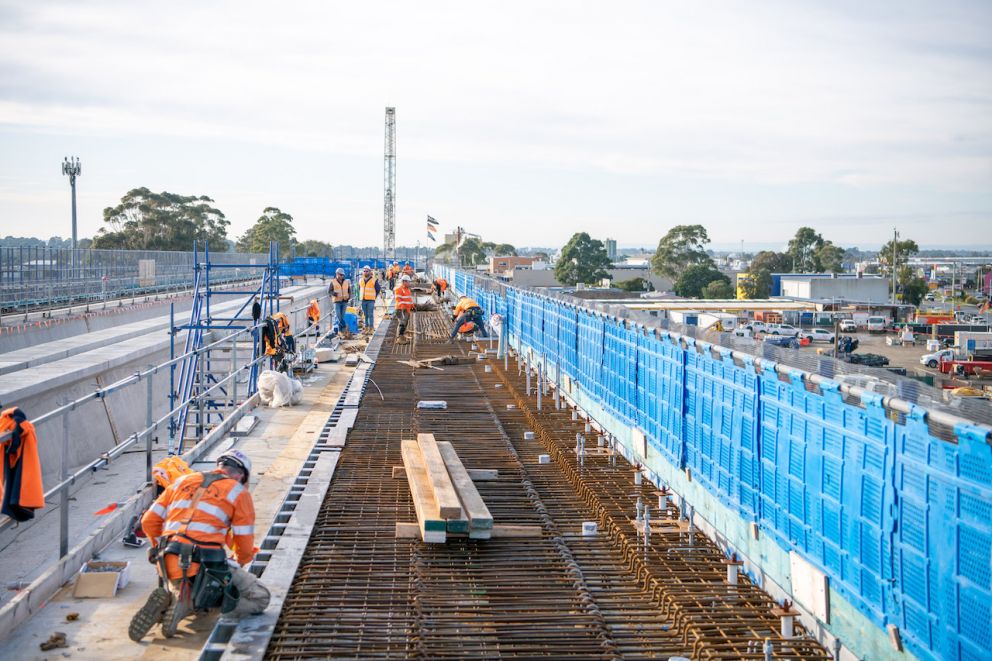 Construction at Pakenham.