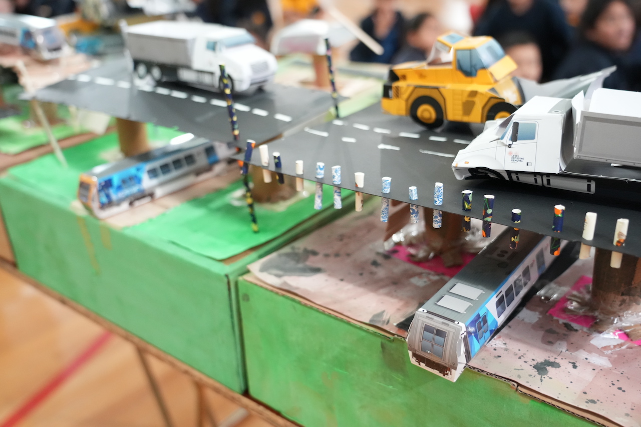 Each design was different, with students coming up with creative approaches to building a bridge.
