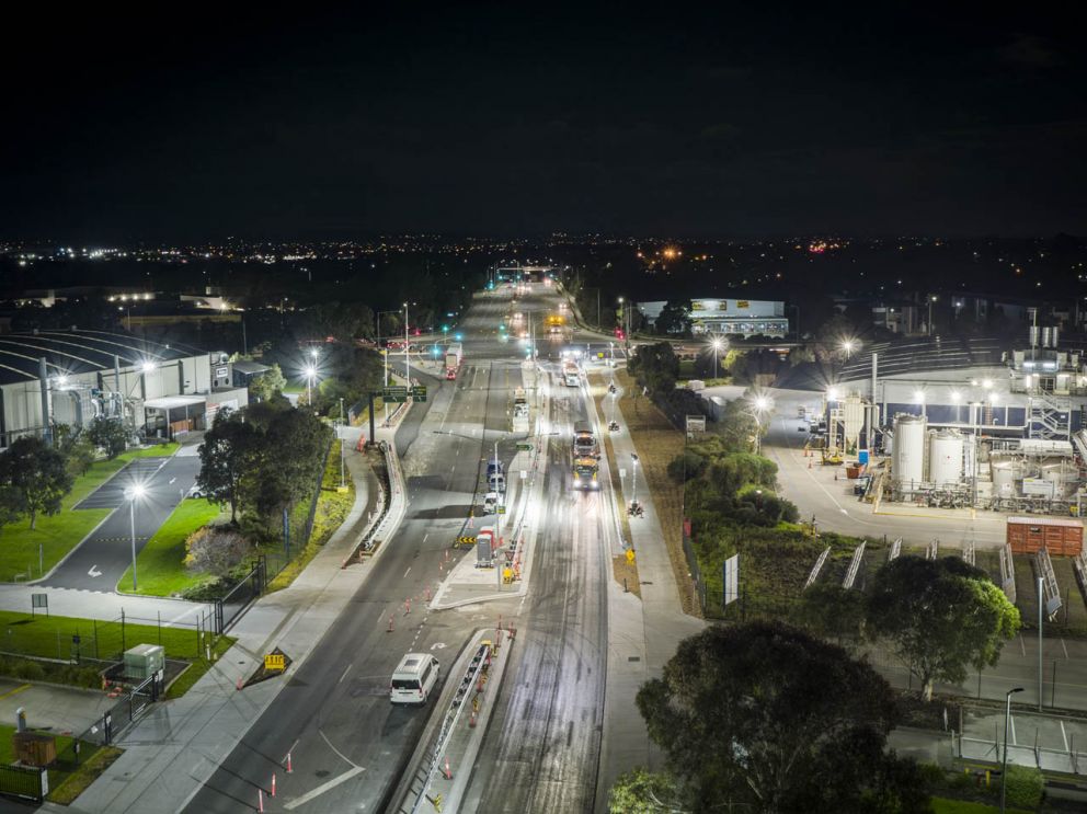 Pound Road West Upgrade construction - June 2023