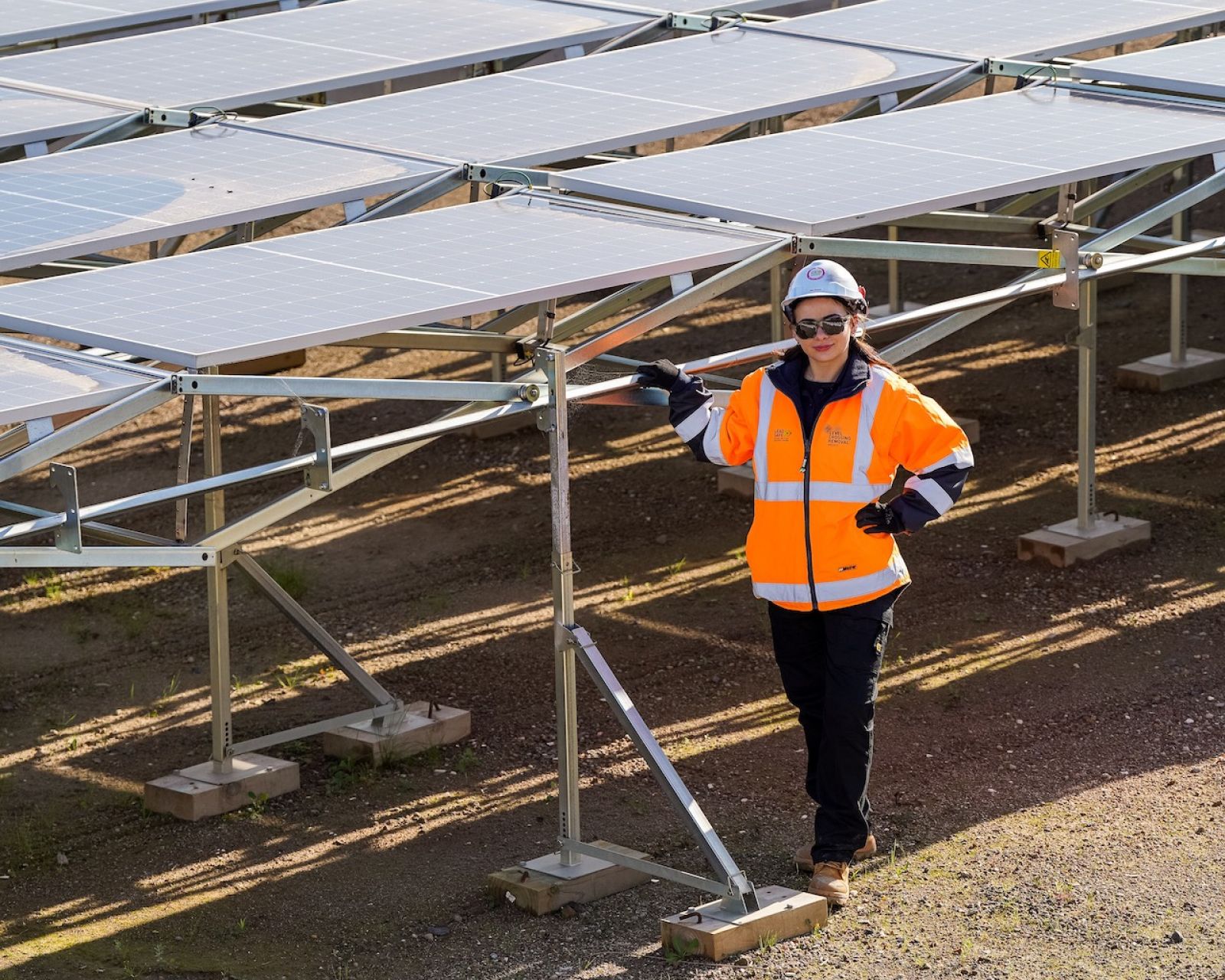 Retractable solar panels at Webb Street. Narre Warren