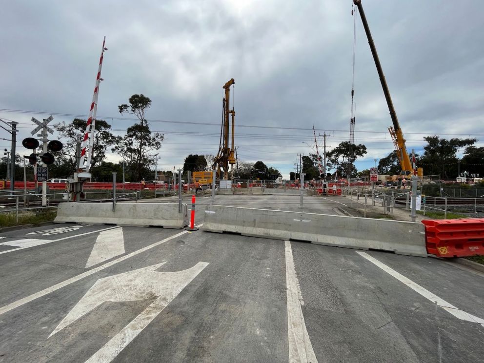 Dublin Road closed at the level crossing while works continue