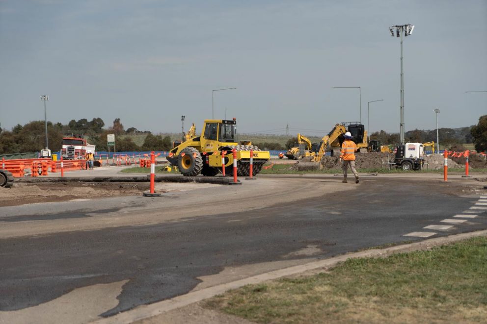 Donnybrook Road-Mitchell Street Improvement Project progress photo from September 2023