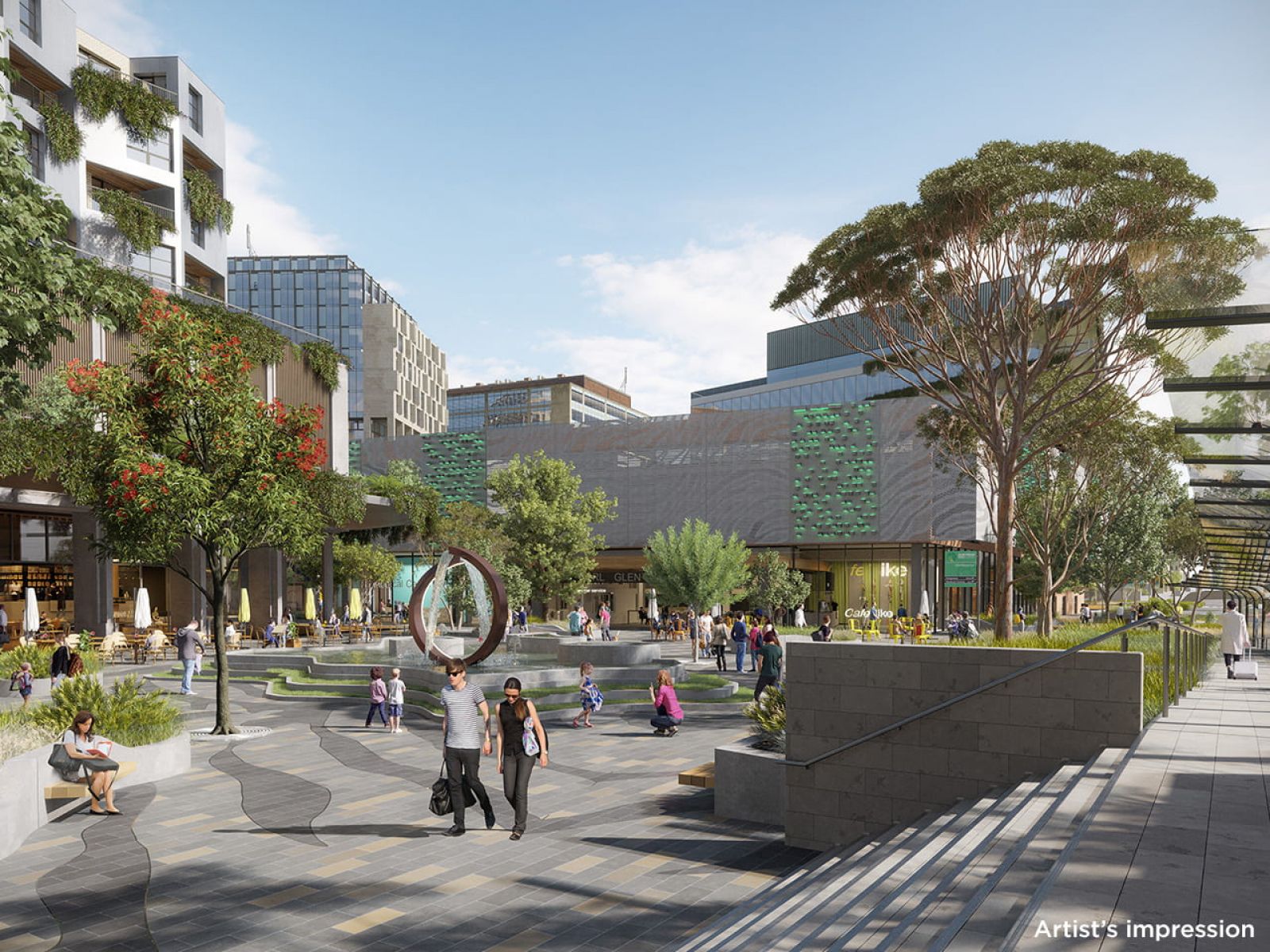 Artist impression of SRL station at Glen Waverley