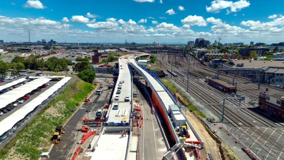 New Wurundjeri Way extension taking shape.