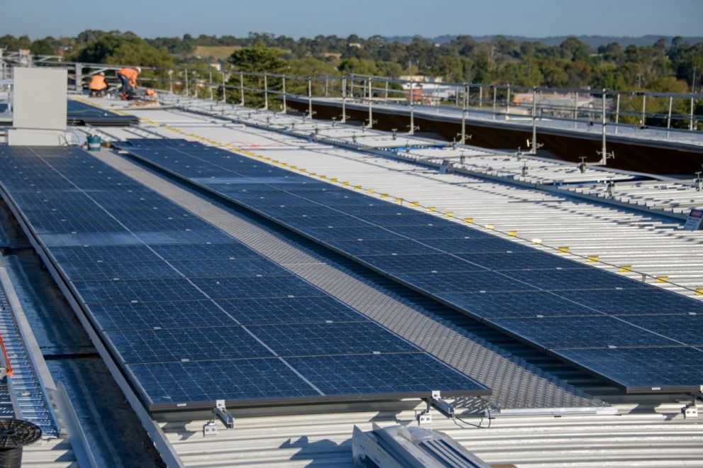 Solar panels at Pakenham Station