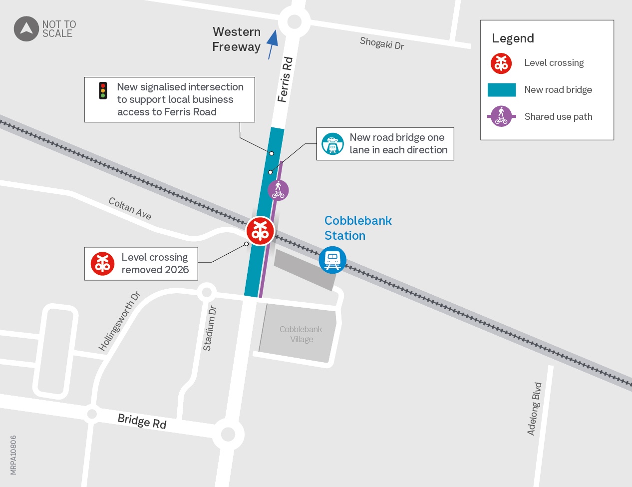 New Ferris Road bridge map 