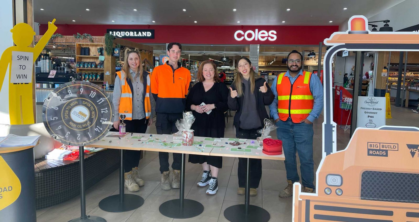 Project team at a shopping centre