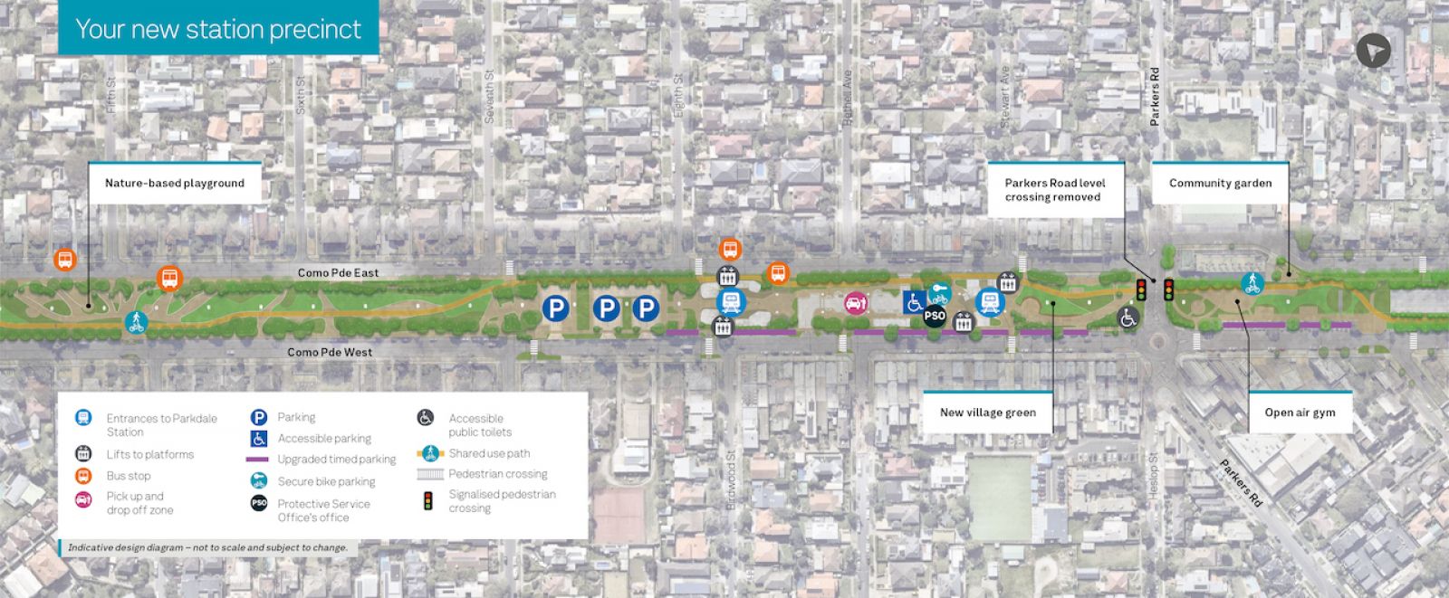 Parkdale Station precinct map