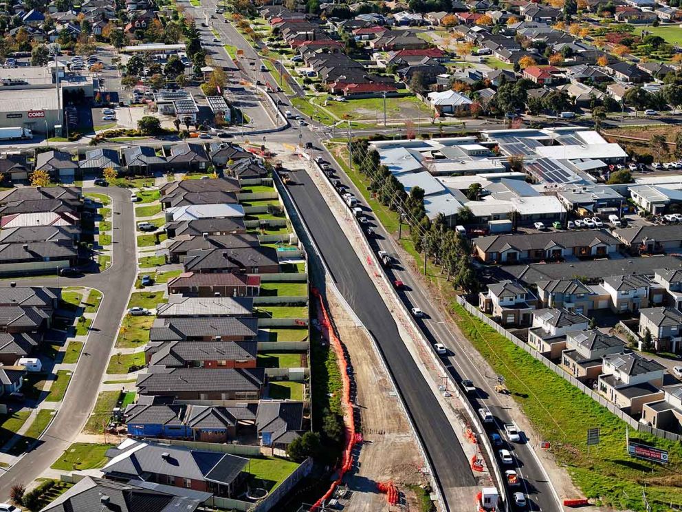 May 2024- Asphalt on the new northbound lanes on McGregor Road