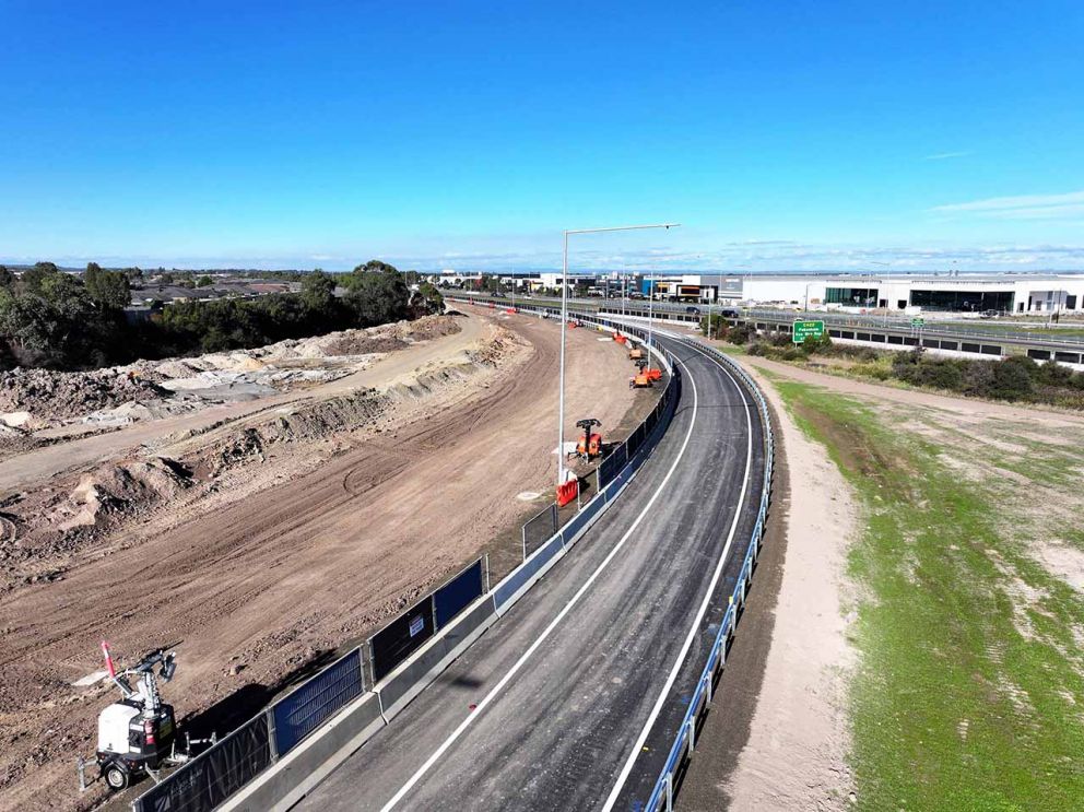 May 2024- The new McGregor Road outbound entry ramp almost ready for opening