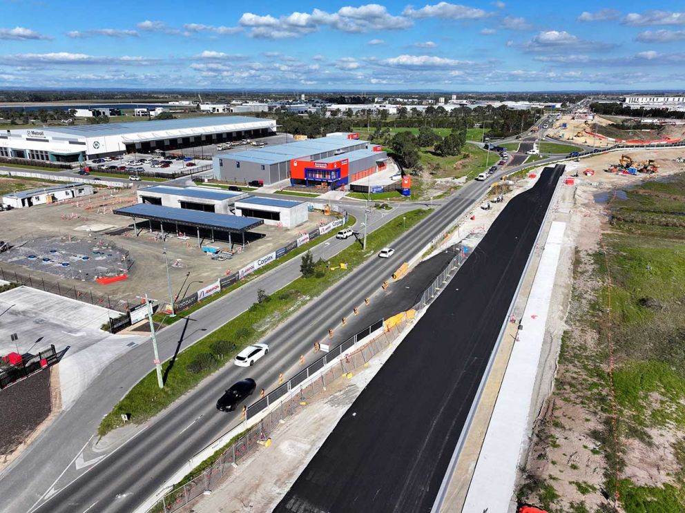 May 2024- Asphalt on the new southbound lanes on Healesville-Koo Wee Rup Road