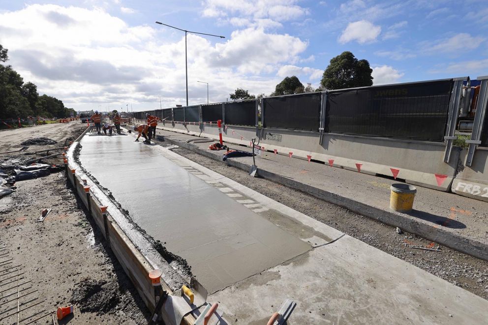 May 2024- A shared walking and cycling path being built on Healesville-Koo Wee Rup Road