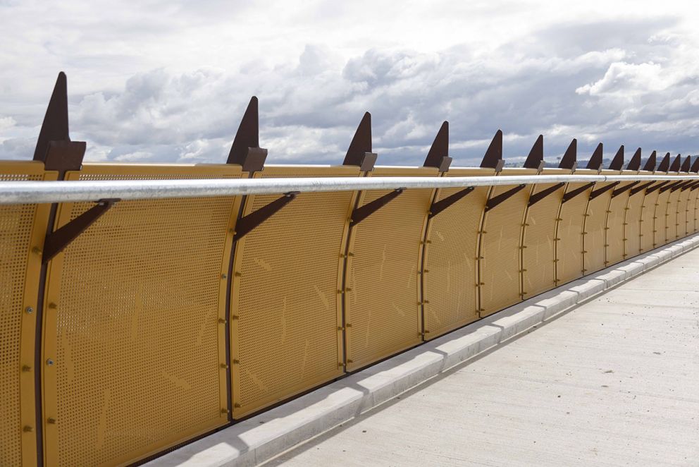 August 2024- The decorative barriers on the new bridge