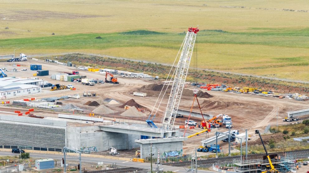 The beams were manufactured nearby in Melton