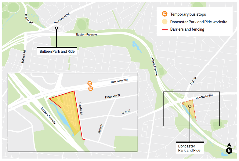 Map of Doncaster Park and Ride