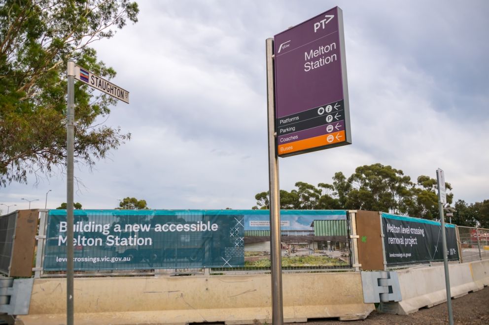 Melton Station under construction