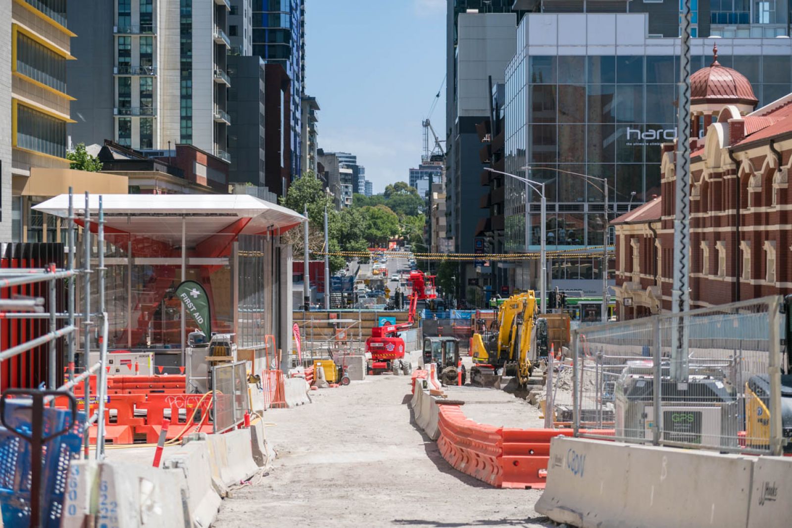Franklin Street entrance under construction