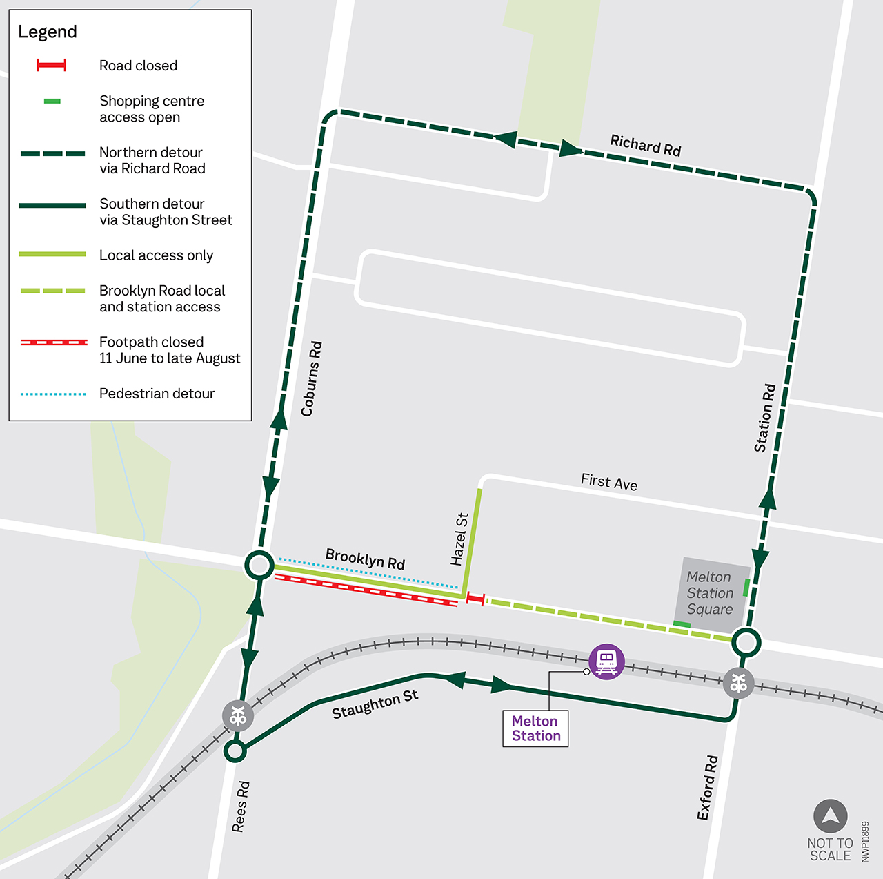 Brooklyn Road Closure Detour Map June