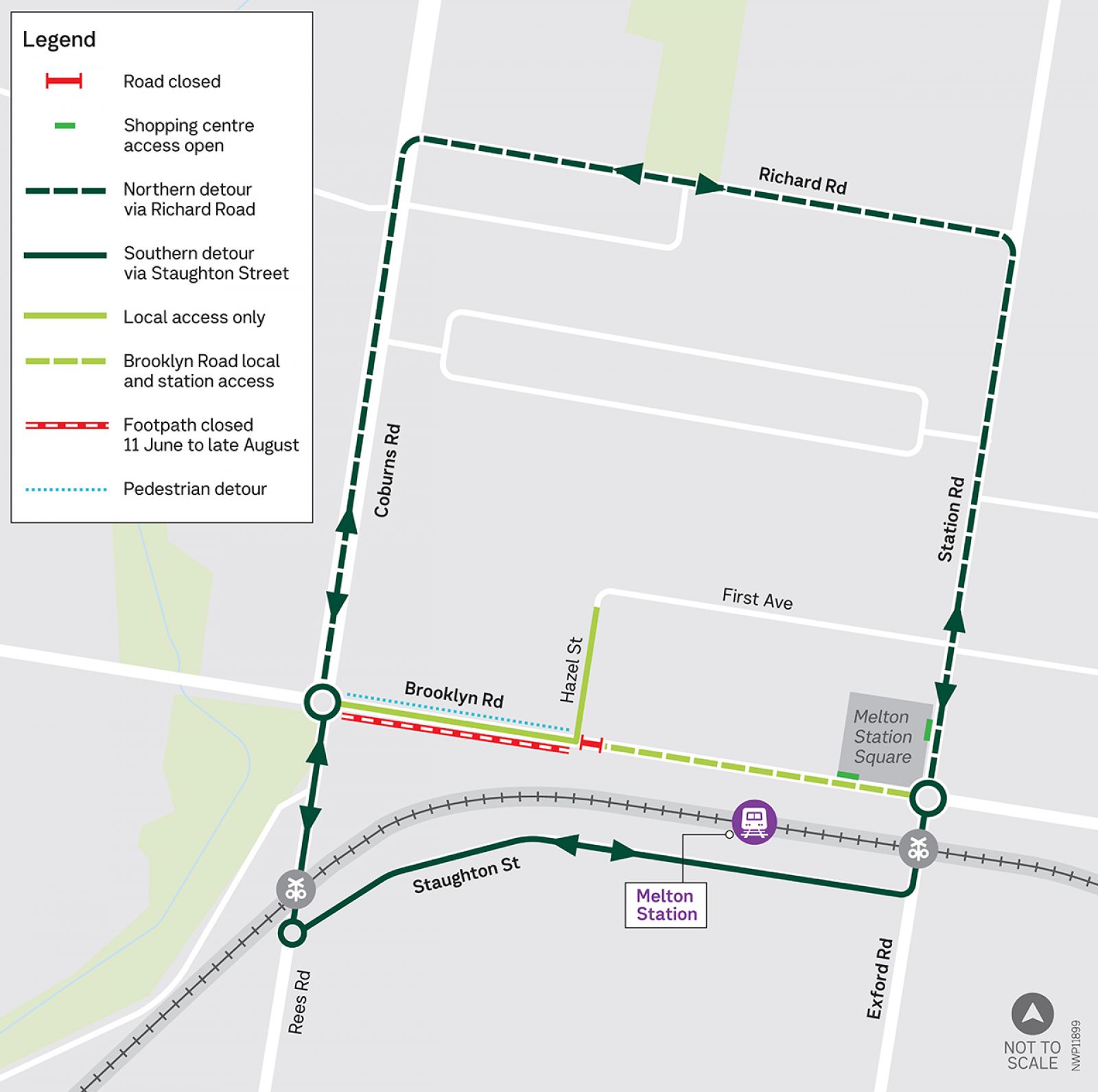 Brooklyn Road Closure Detour Map June