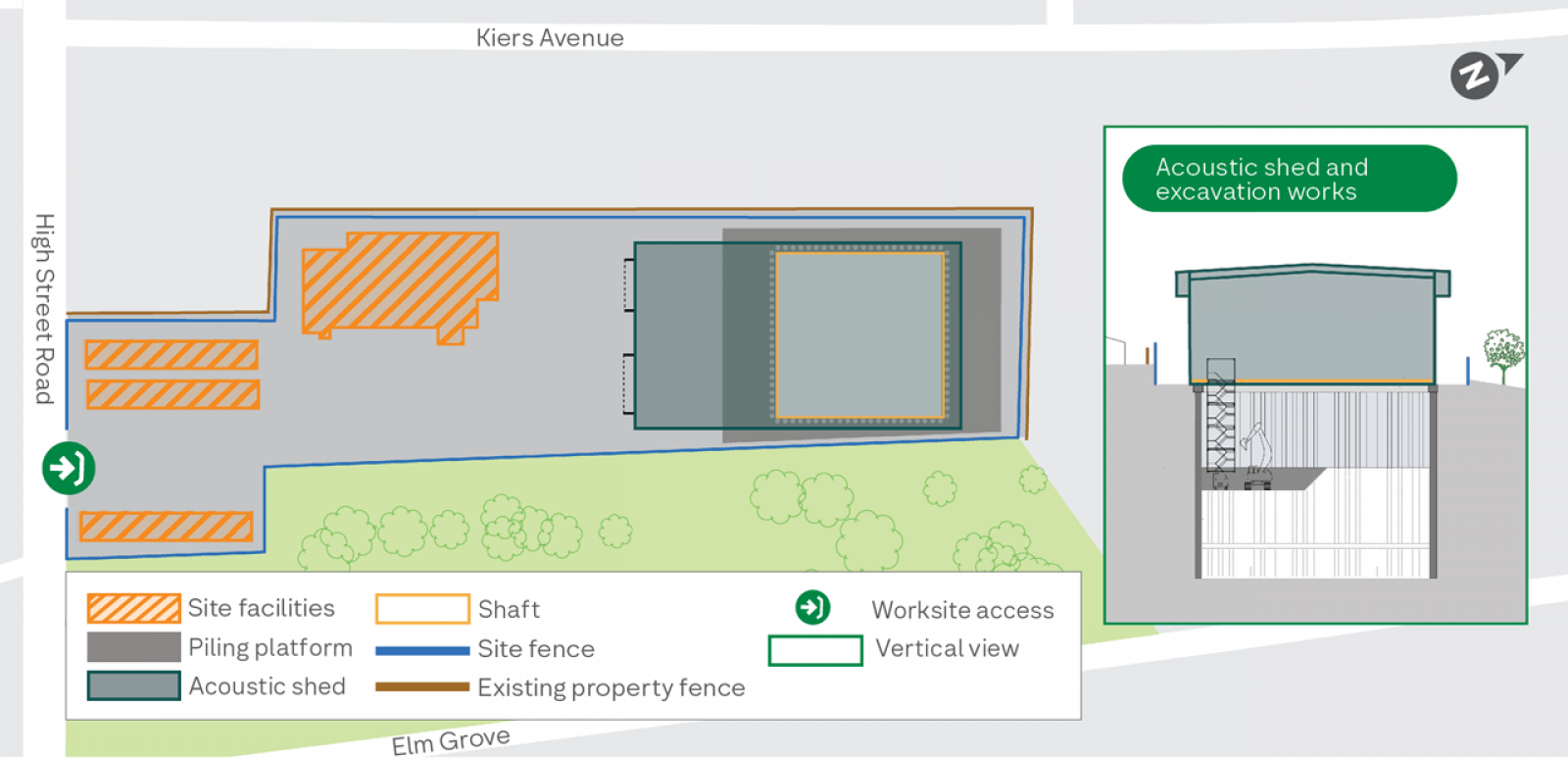 Map of the emergency support facility stage 3