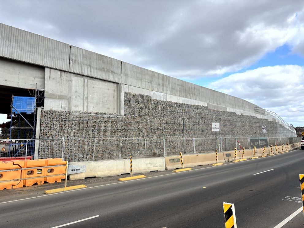 The new wire wall at Calder Park Drive is future proofed