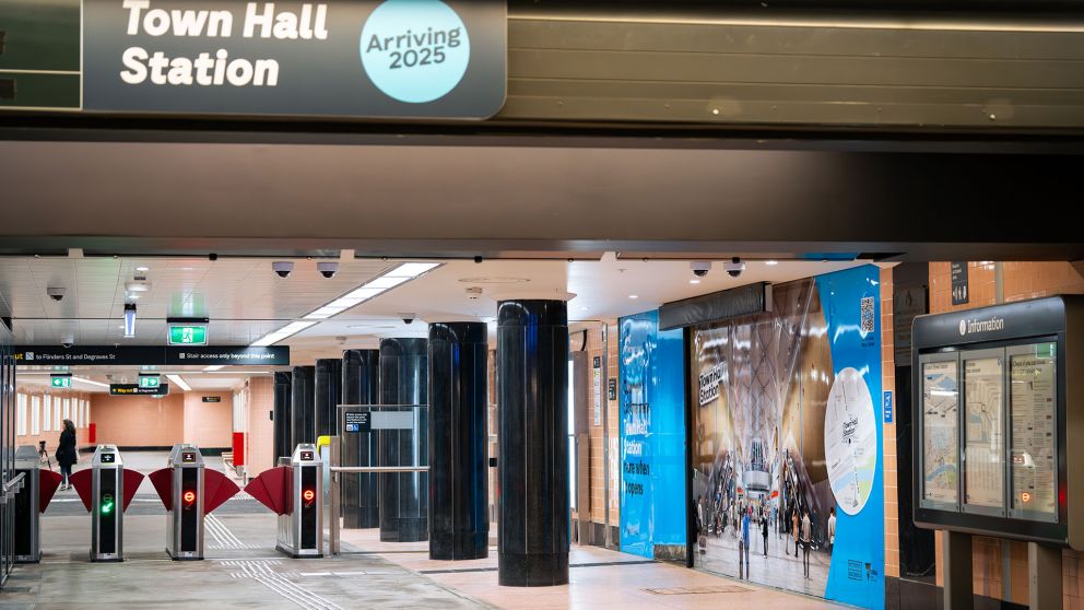 Campbell Arcade connection to Town Hall and Flinders Street Station. 