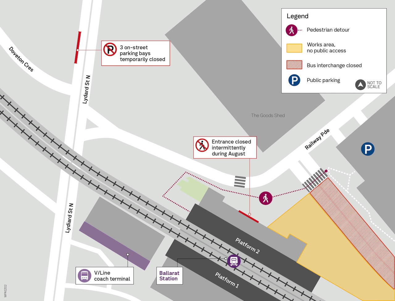 Ballarat Station parking closure – August 2025