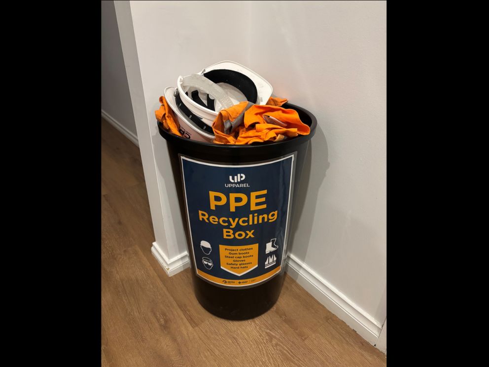 Image shows SRL PPE being reused by SRL employees