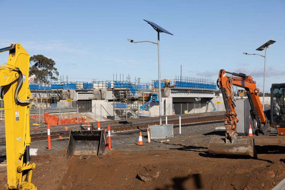 The Melton Station through link is taking shape