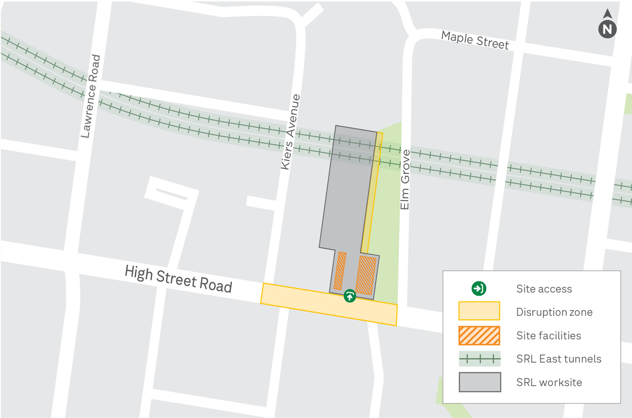 Map shows works happening in Mount Waverley during October