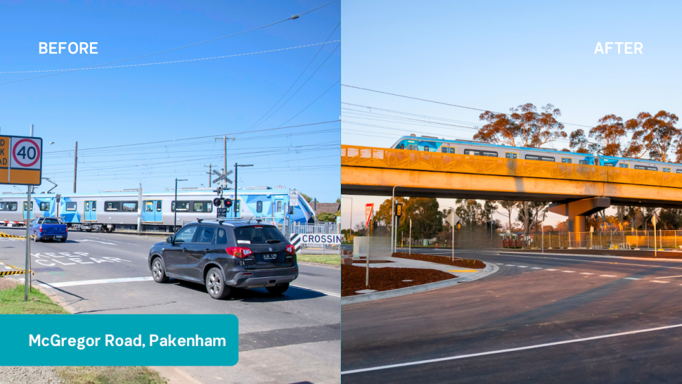McGregor Road, Pakenham before and after