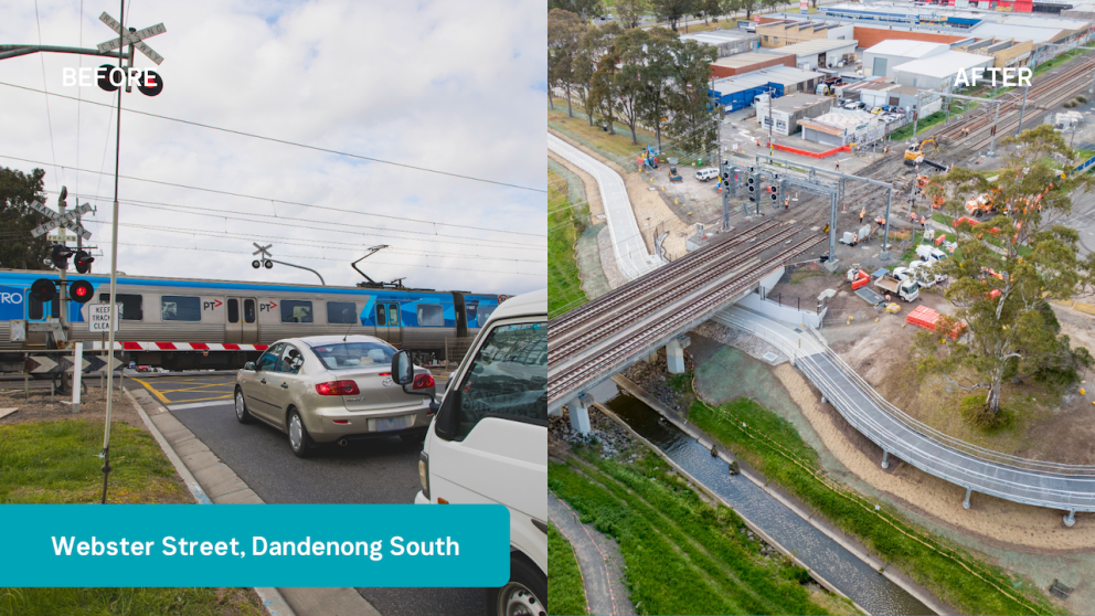 Webster Street, Dandenong South before and after 