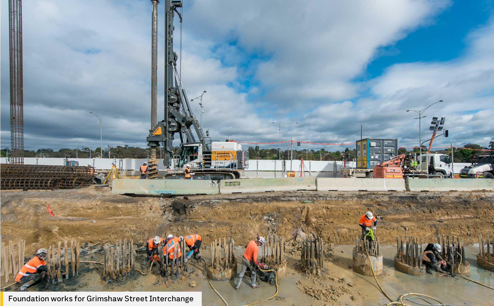 Foundation-works-for-Grimshaw-Street-Interchange