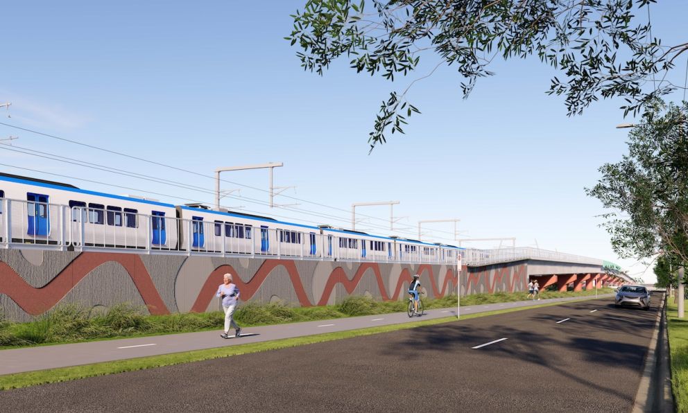 New shared use path along Railway Parade. Artist impression only, subject to change.